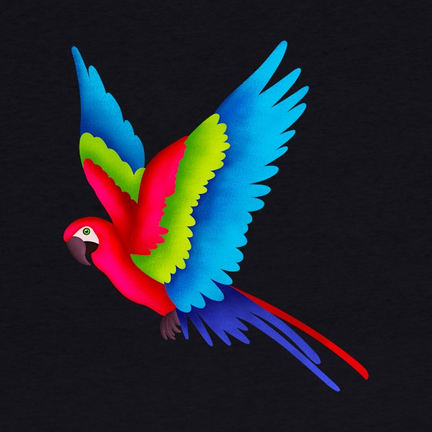 Colorful Parrot by Kelly Louise Art